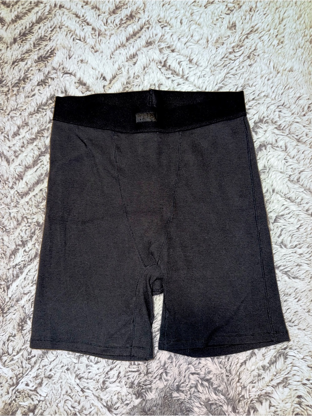 SKIMS Cotton Rib Boxer - Soot